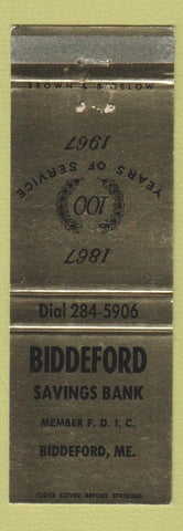 Matchbook Cover - Biddeford Savings Bank ME 1967