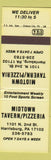 Matchbook Cover - Midtown Tavern Pizza Harrisburg PA neon yellow