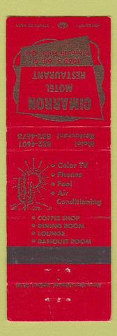 Matchbook Cover - Cimarron Motel Restaurant Klamath Falls OR