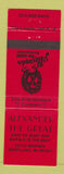 Matchbook Cover - Alexander the Great Westland MI