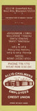 Matchbook Cover - Allis Chalmers Tractors Credit Union West Allis WI
