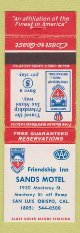 Matchbook Cover - Sands Motel San Luis Obispo CA