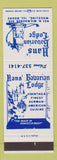 Matchbook Cover - Hans' Bavarian Lodge Wheeling IL