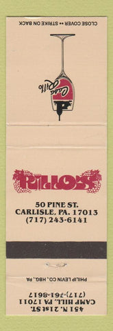 Matchbook Cover - Rillo's Carlisle PA Camp Hill
