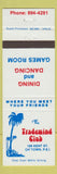 Matchbook Cover - Tradewind Club Charlottetown PE