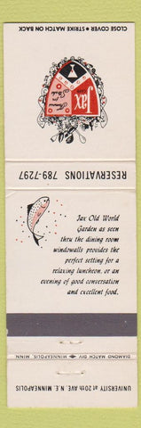 Matchbook Cover - Jax Cafe Steaks Minneapolis MN