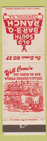 Matchbook Cover - Old South BBQ Ranch Clewiston FL