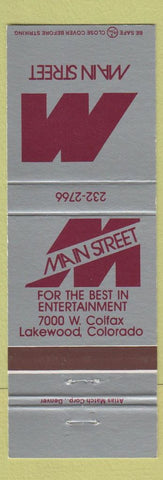 Matchbook Cover - Main Street Lakewood Colorado