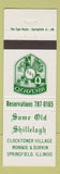 Matchbook Cover - Same Old Shillelagh Springfield IL