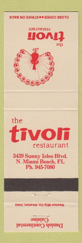 Matchbook Cover - The Tivoli Restaurant North Miami Beach FL