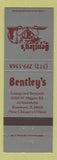 Matchbook Cover - Bentley's Rosemont IL