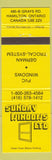 Matchbook Cover - Sunday Windows Hamilton ON