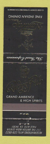 Matchbook Cover - Natargia Italian Restaurant Palo Alto CA WEAR