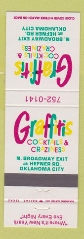 Matchbook Cover - Graffiti's Oklahoma City OK
