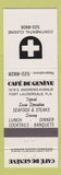Matchbook Cover - Cafe De Geneve Fort Lauderdale FL