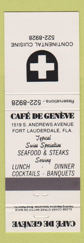 Matchbook Cover - Cafe De Geneve Fort Lauderdale FL