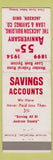 Matchbook Cover - Jackson Building Loan Savings OH 1954