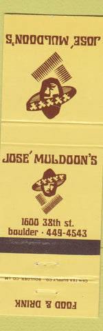 Matchbook Cover - Jose Muldoon's Boulder Colorado