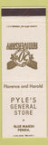 Matchbook Cover - Pyle's General Store Blue Marsh PA