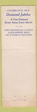 Matchbook Cover Collison's Diamond Jubilee 1955 Diamonds Jewelery London ON WEAR