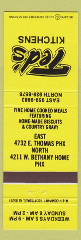 Matchbook Cover - Ted's Kitchen Phoenix AZ