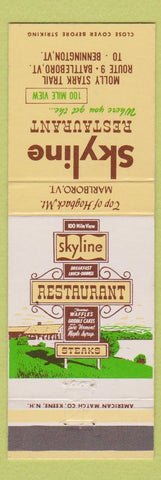 Matchbook Cover - Skyline Restaurant Marlboro VT