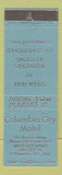 Matchbook Cover - Columbia City Motel IN