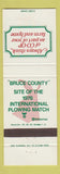 Matchbook Cover - COOP Farming 1976 Plowing Match Canada