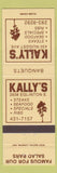 Matchbook Cover - Kally's Restaurant