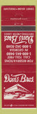 Matchbook Cover - Davis Bros Cafeterias Motor Lodges Georgia GA
