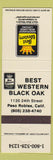 Matchbook Cover - Best Western Black Oak Paso Robles CA
