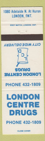 Matchbook Cover - London Centre Drugs London ON