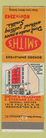 Matchbook Cover - Smith's Transfer Storage Trucking Washington DC