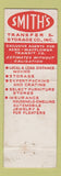 Matchbook Cover - Smith's Transfer Storage Trucking Washington DC