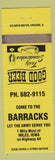 Matchbook Cover - Barracks Miles IA yellow