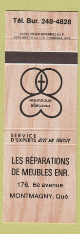 Matchbook Cover - Les Reparations De Meubles Montmagny QC