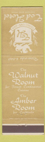 Matchbook Cover - Tod Hotel Youngstown OH