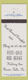 Matchbook Cover - Penn Ohio and Berks Match Club Holiday Inn Beaver Falls PA