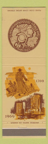 Matchbook Cover - San Diego CA 200th Anniversary 1969 Silver Gate Savings Bank