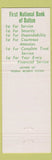 Matchbook Cover - 1st National Bank Dalton GA 1963