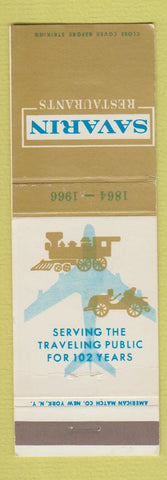 Matchbook Cover - Savarin Restaurants Airports 1966