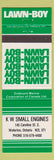 Matchbook Cover - Lawn Boy Mowers KW Small Engines Waterloo ON