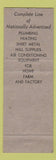 Matchbook Cover - Busser Supply Lewisburg PA plumbing heating