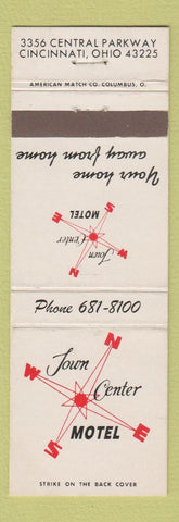 Matchbook Cover - Town Center Motel Cincinnati OH