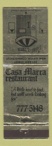 Matchbook Cover - Casa Marra Restaurant New Haven CT WEAR
