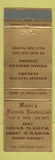 Matchbook Cover - Weber's Fireside Restaurant Denver?