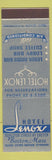 Matchbook Cover - Hotel Lenox Boston MA