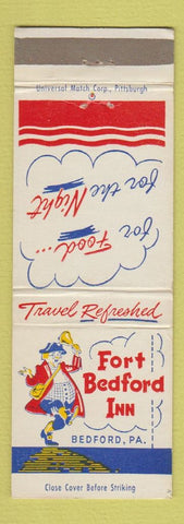 Matchbook Cover - Fort Bedford Inn Bedford PA