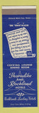 Matchbook Cover - Thorndike and Rockland Hotels ME