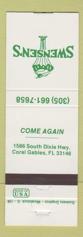 Matchbook Cover - Swensen's Coral Gables FL